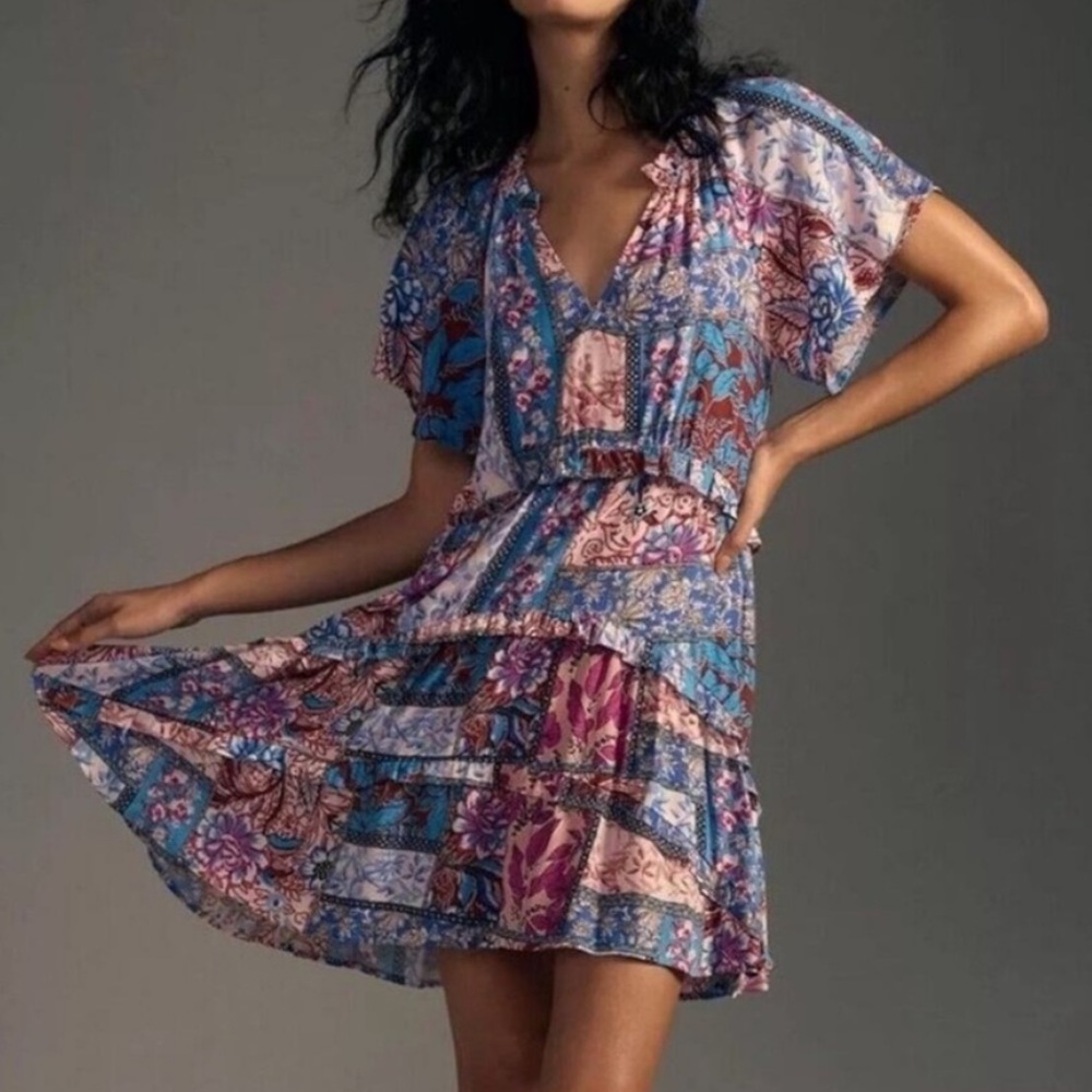 Anthropologie Robin Tiered Floral Dress